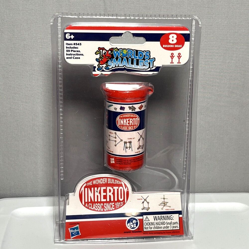 World's Smallest TINKERTOY Board Game Toy Miniature Mini Pocket NEW NIP
